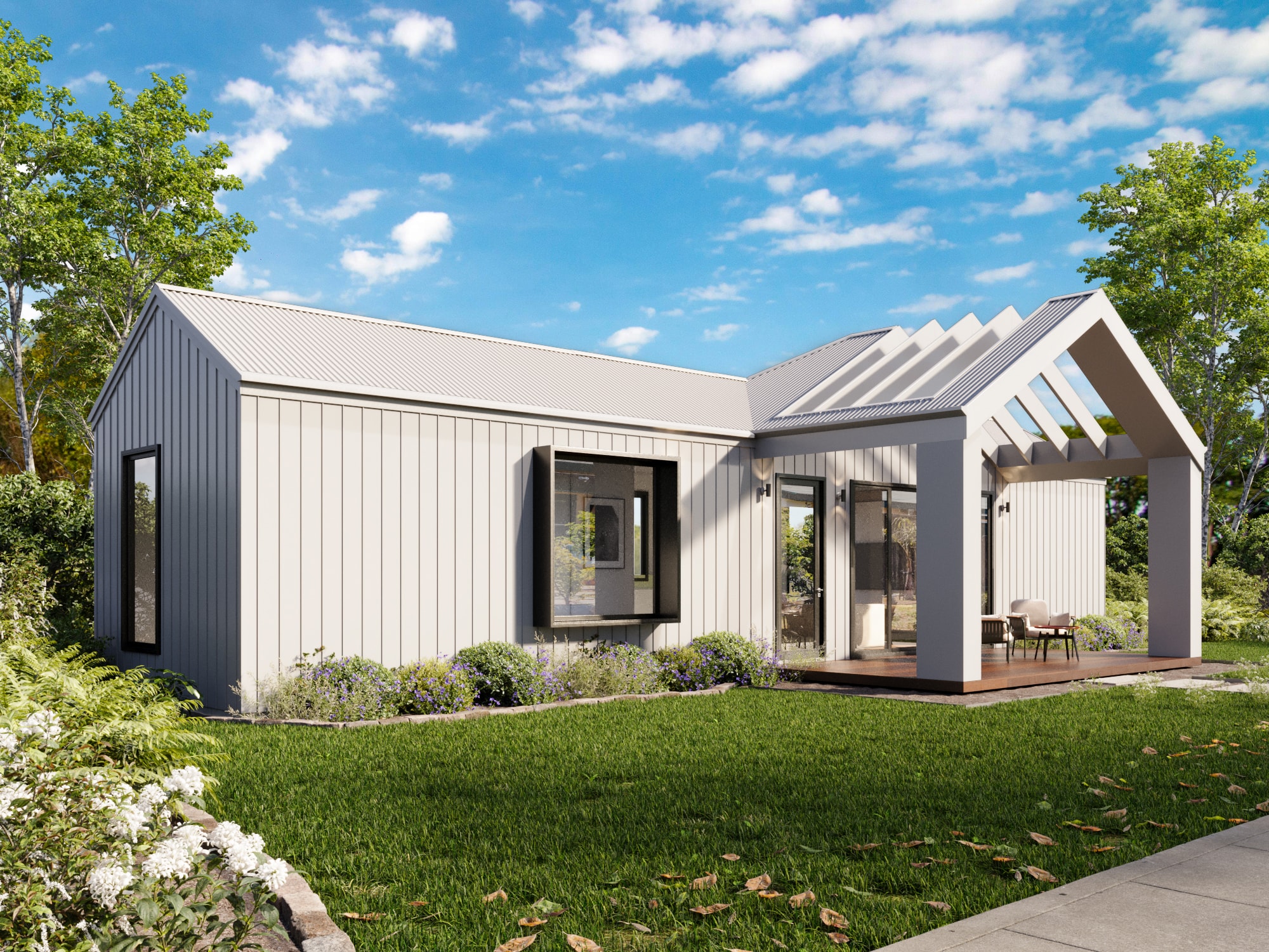 Dwellix 1 granny flat, Dwellix 1 Silver façade — primary angle