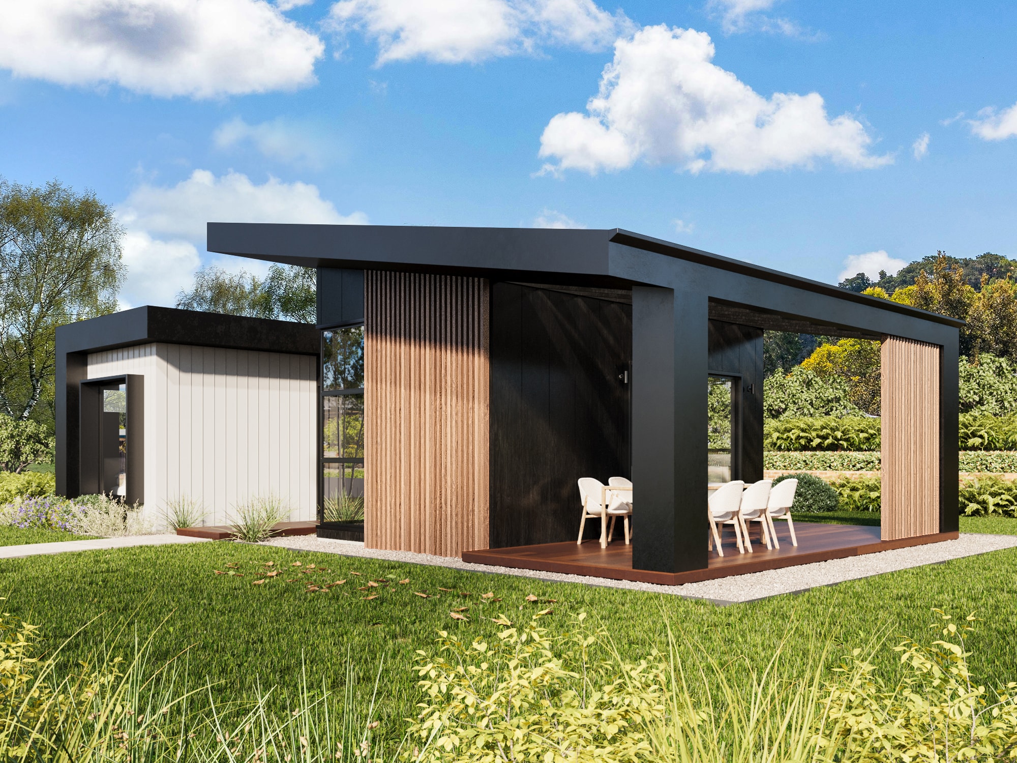 Dwellix 2 granny flat, Gold façade — view 2