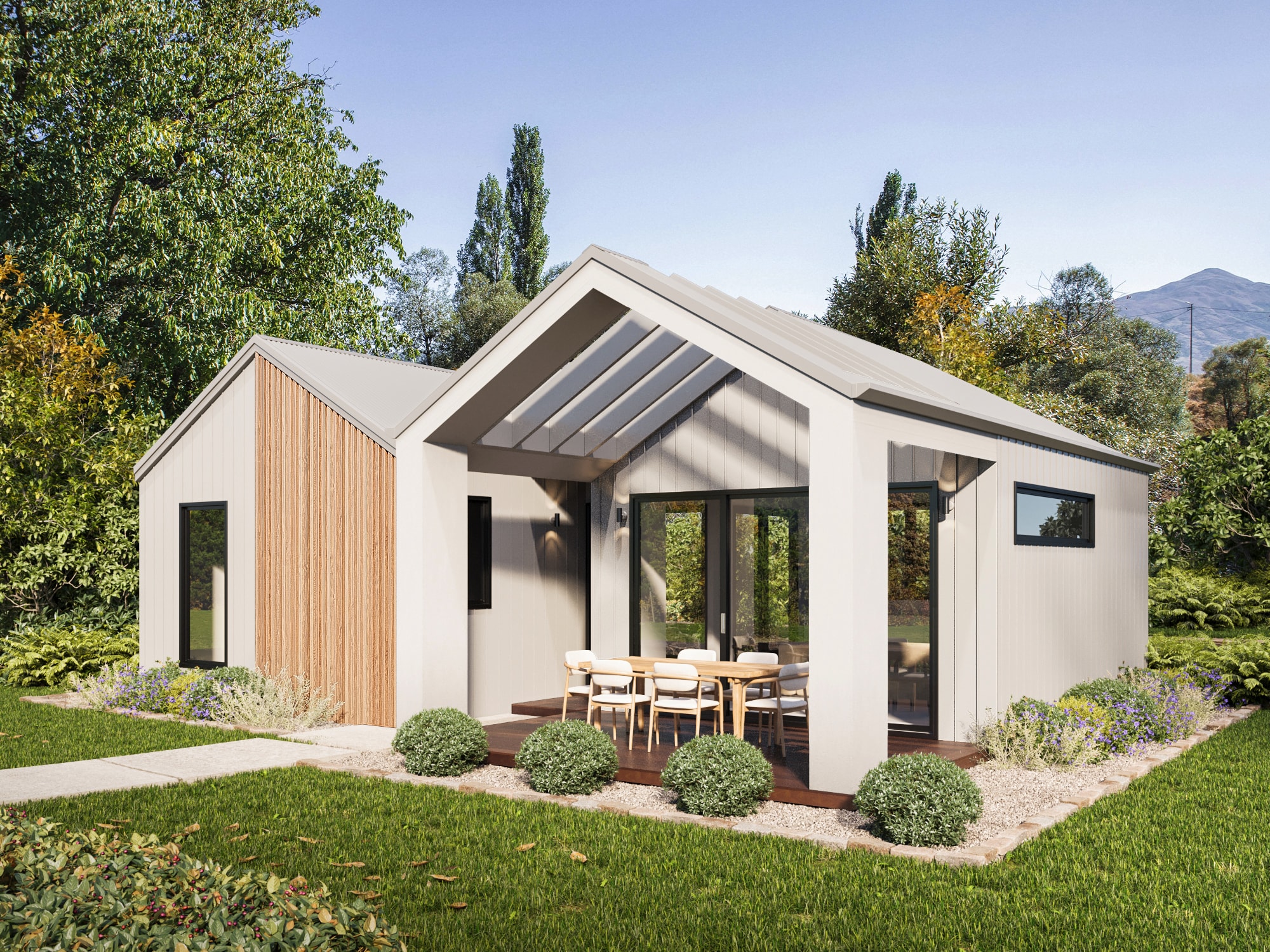 Dwellix 3 granny flat, Dwellix 3 Silver façade — alternate angle