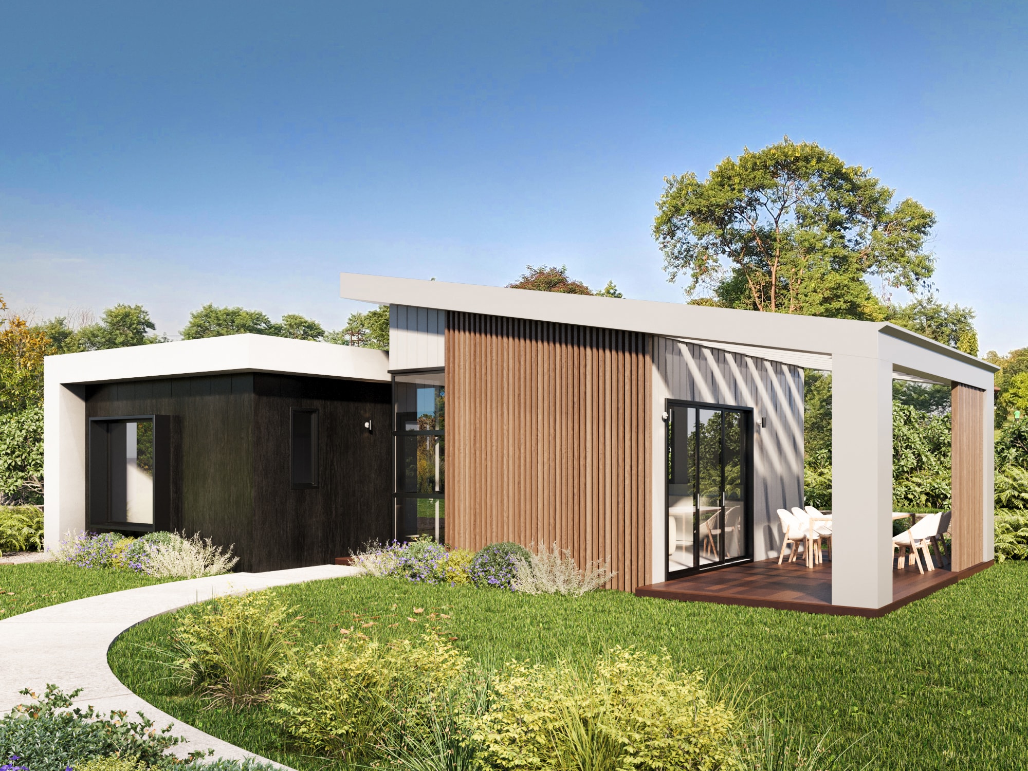 Dwellix 3 granny flat, Gold façade — view 2