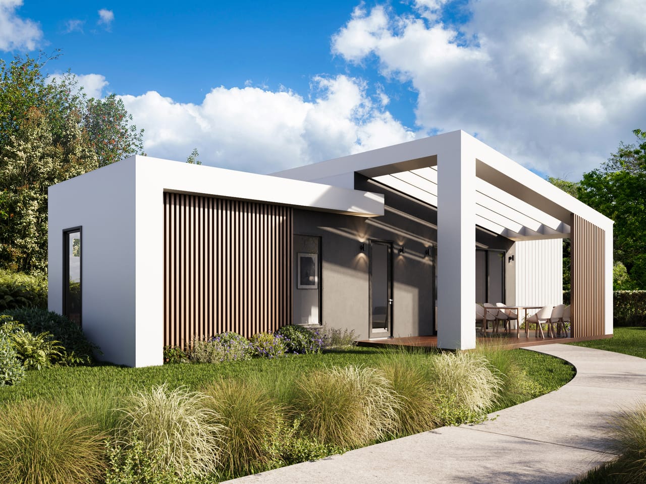 Dwellix 1 granny flat — Gold façade