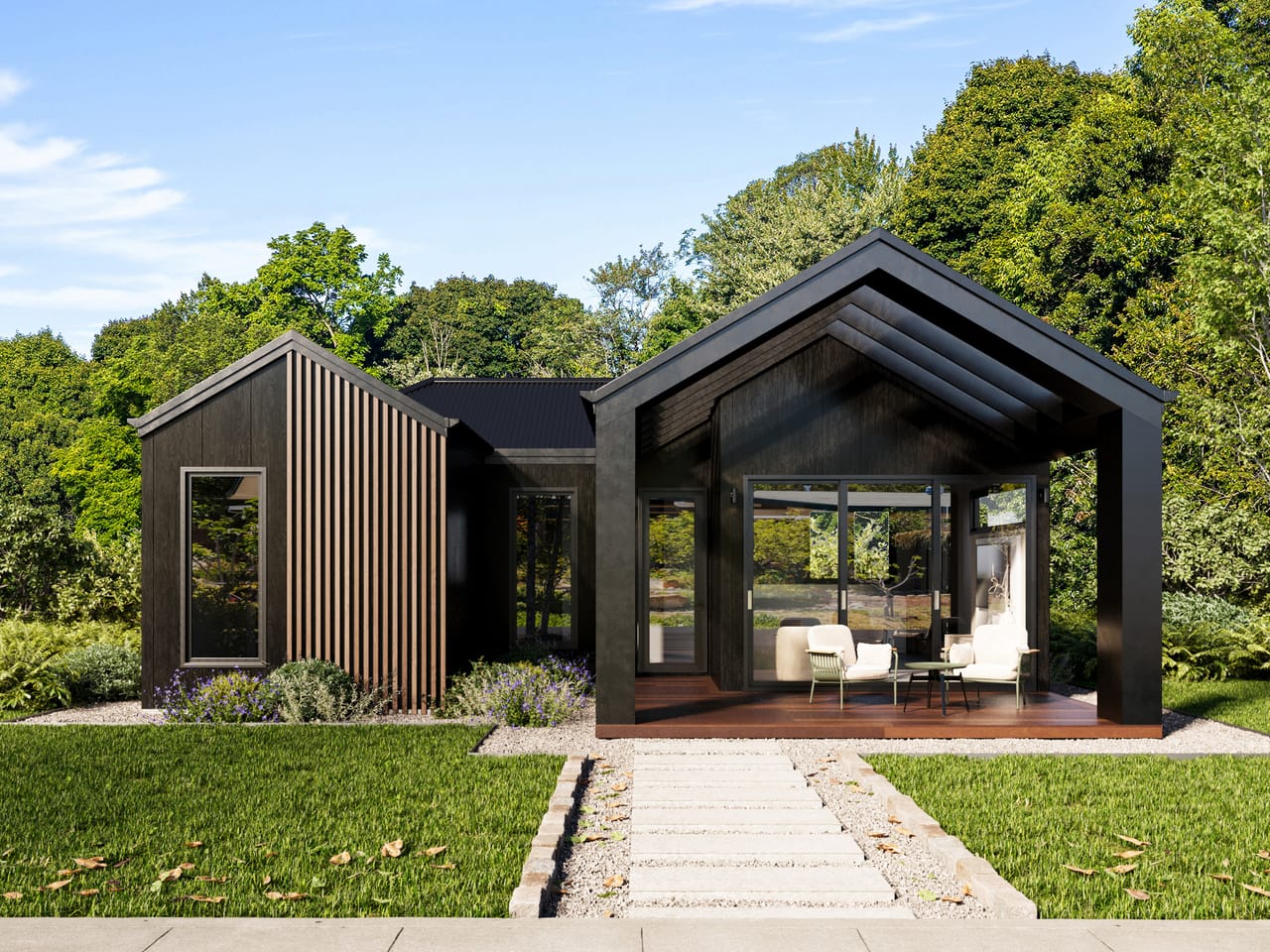 Dwellix 2 granny flat — Silver façade