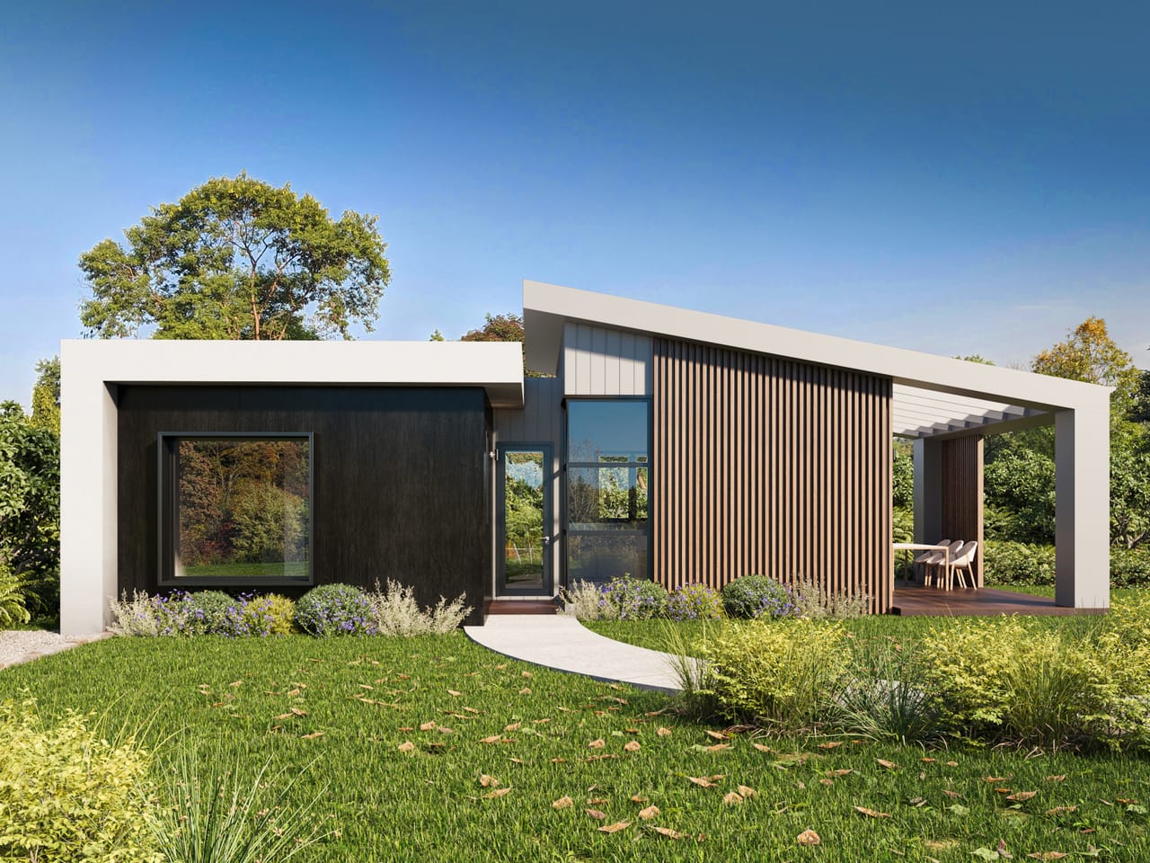 Dwellix 3 granny flat — Gold façade