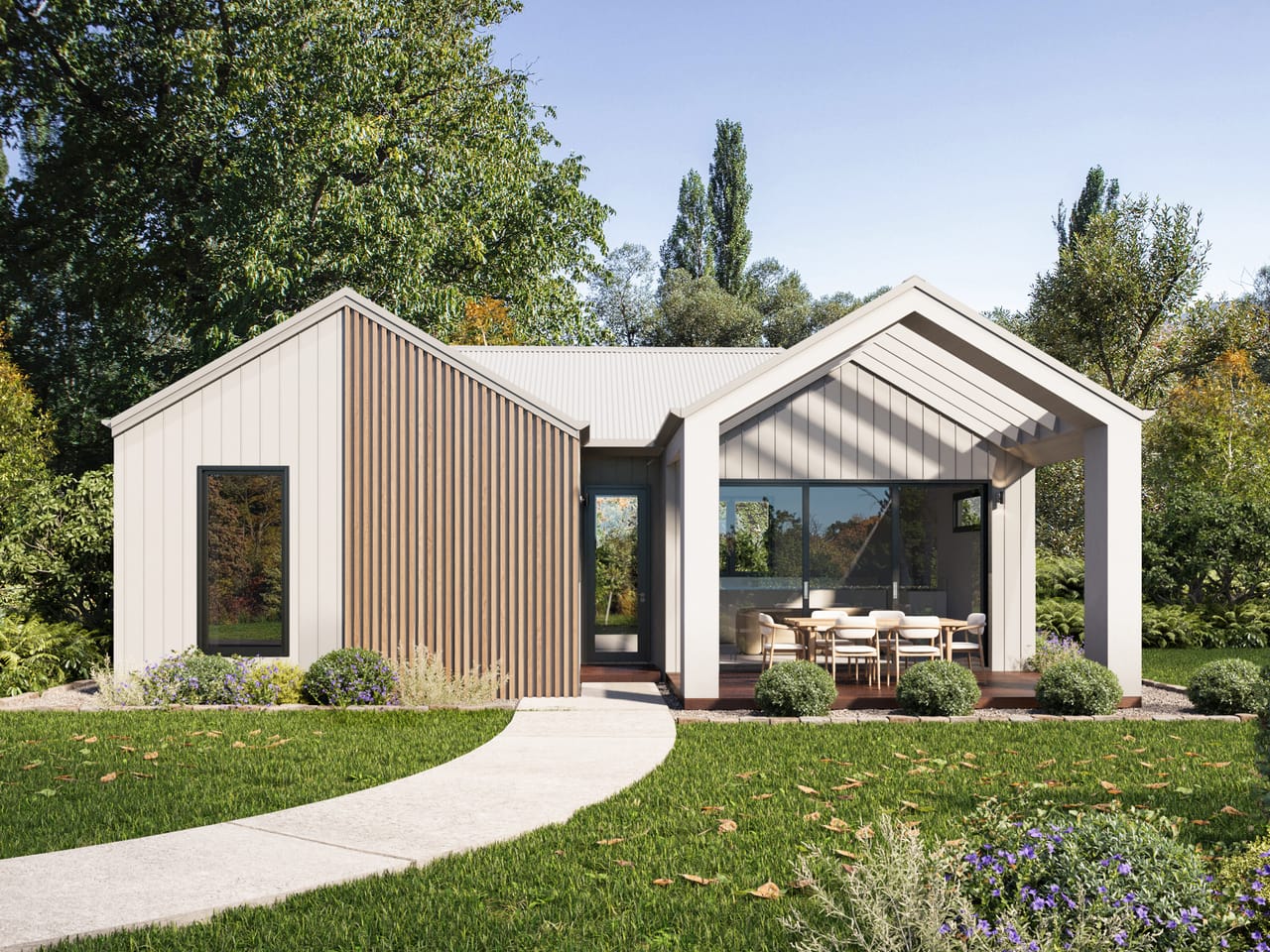 Dwellix 3 granny flat — Silver façade